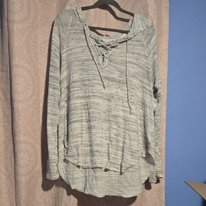 American Eagle Outfitters Gray Striped Hoodie